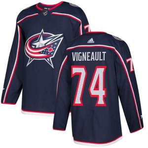 Herren Columbus Blue Jackets Eishockey Trikot Sam Vigneault #74 Authentic Navy Blau Heim